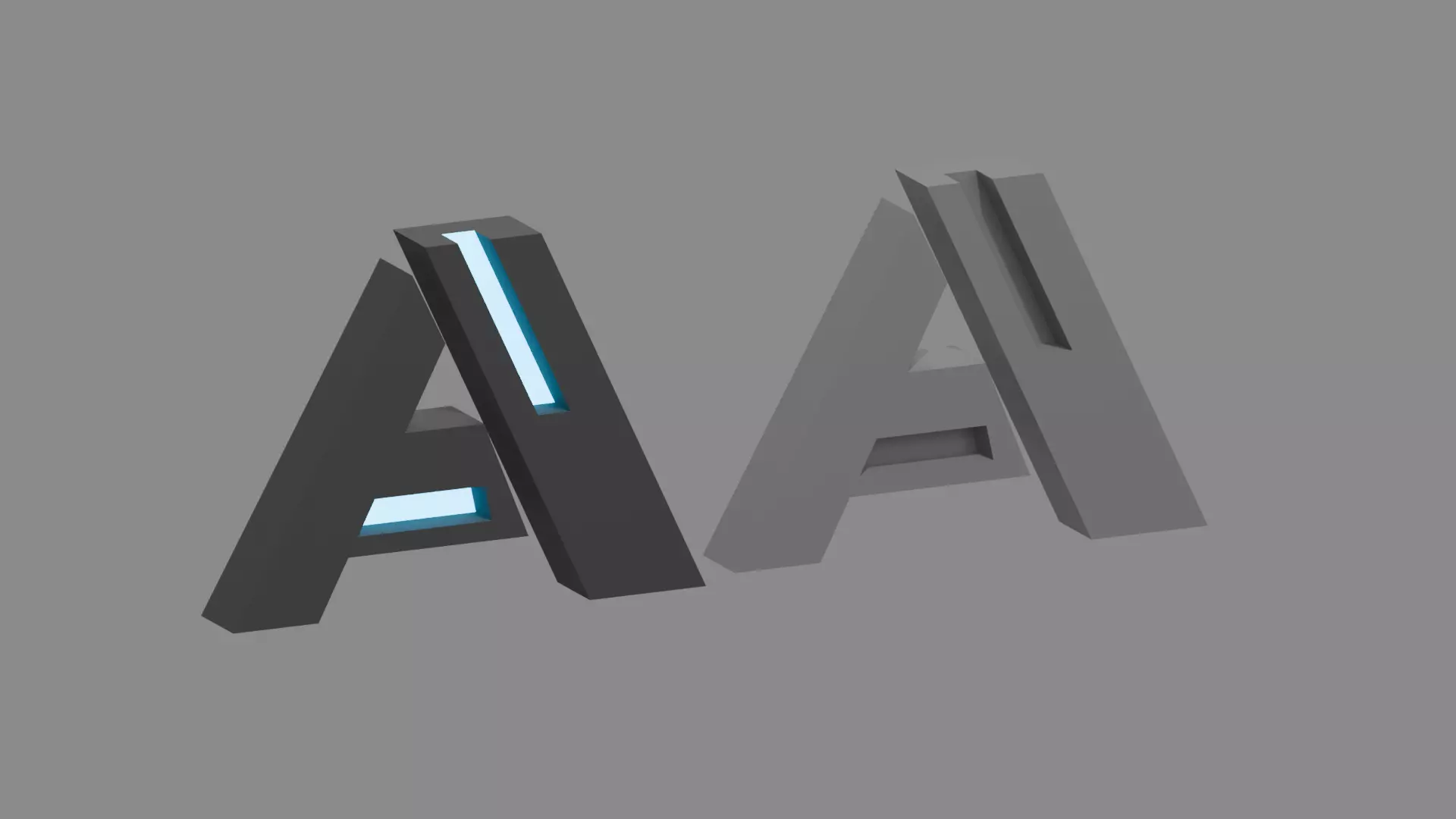 Cyberpunk 3D Alphabet Vol 01 Free Free low-poly 3D model