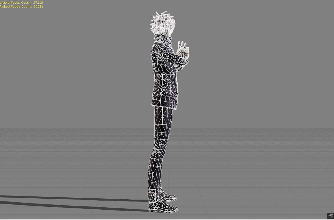 Xavier Satoru Gojo Low-poly 3D model_7