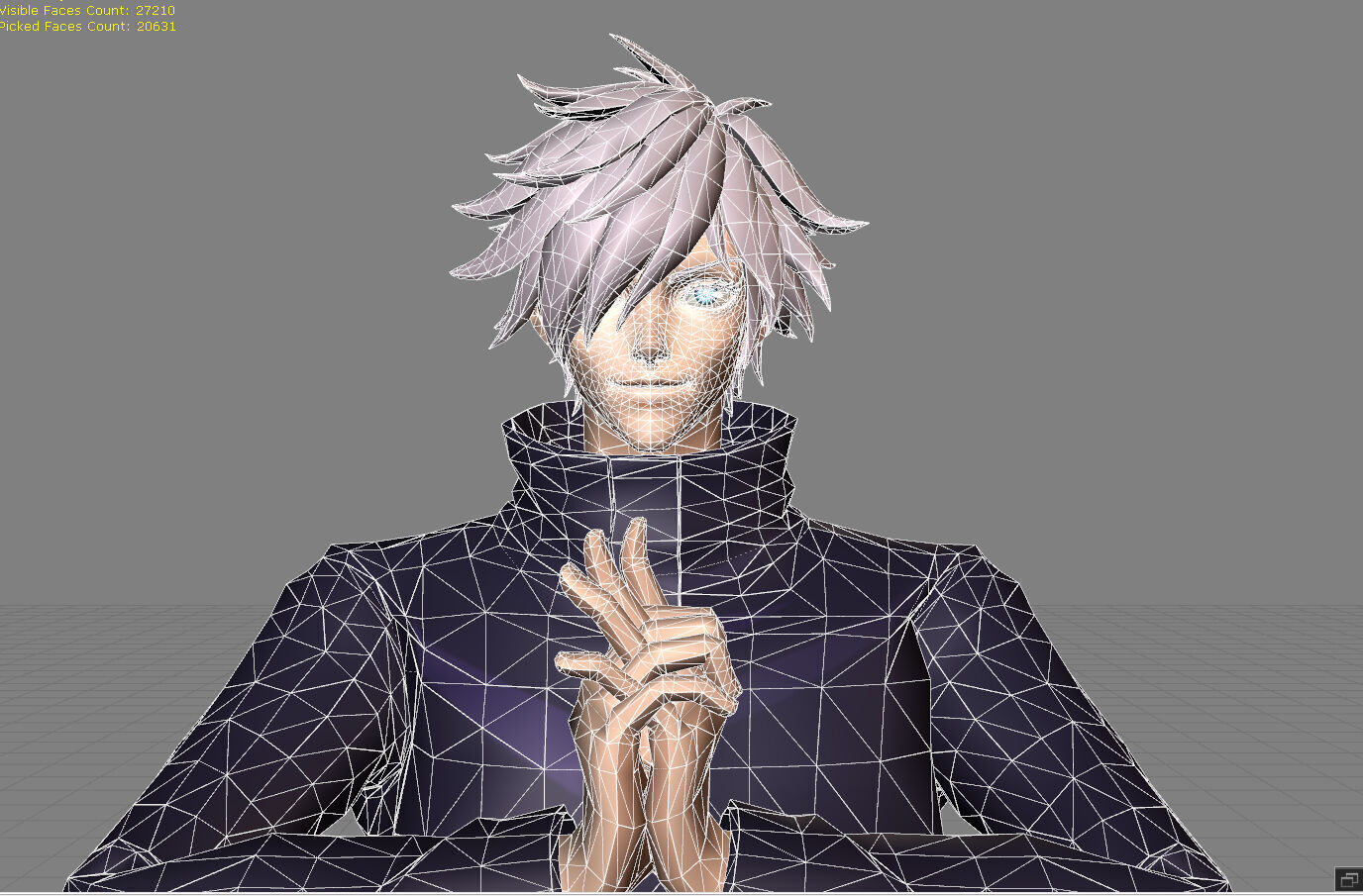 Xavier Satoru Gojo Low-poly 3D model_1