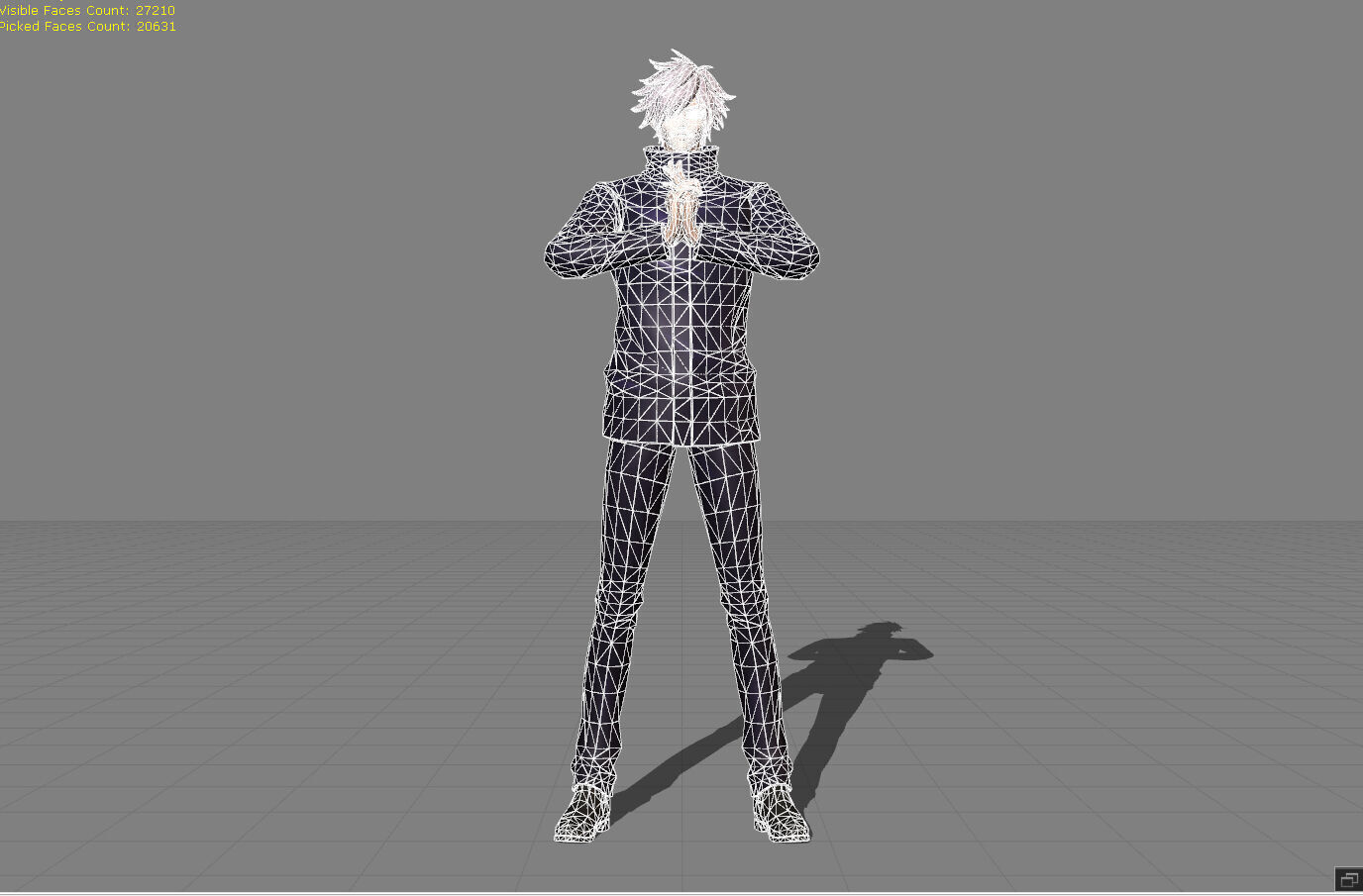 Xavier Satoru Gojo Low-poly 3D model_6