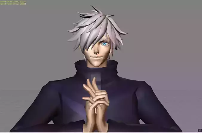 Xavier Satoru Gojo Low-poly 3D model