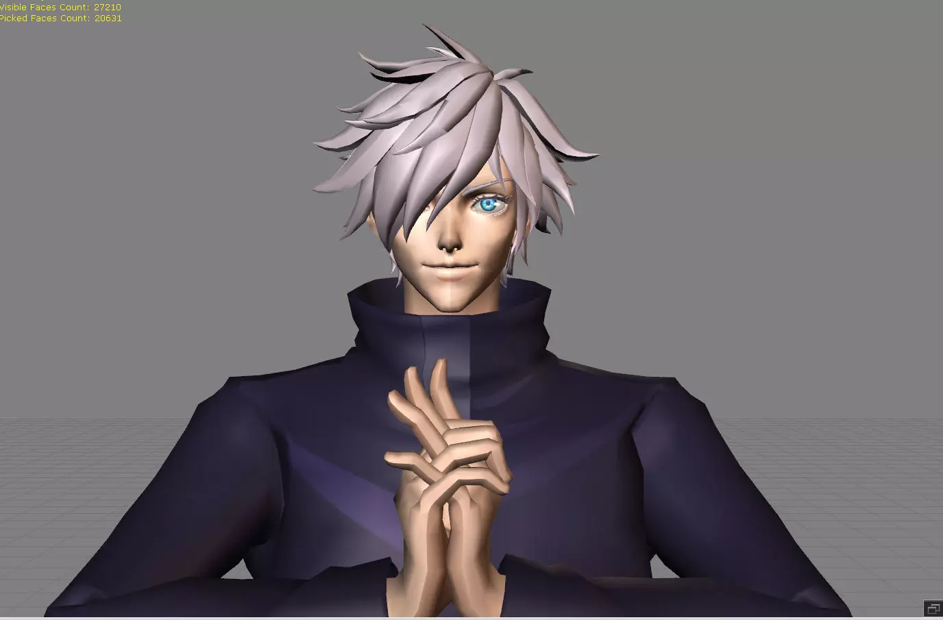 Xavier Satoru Gojo Low-poly 3D model_0