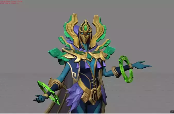 Yve Ruin Protectress Low-poly 3D model