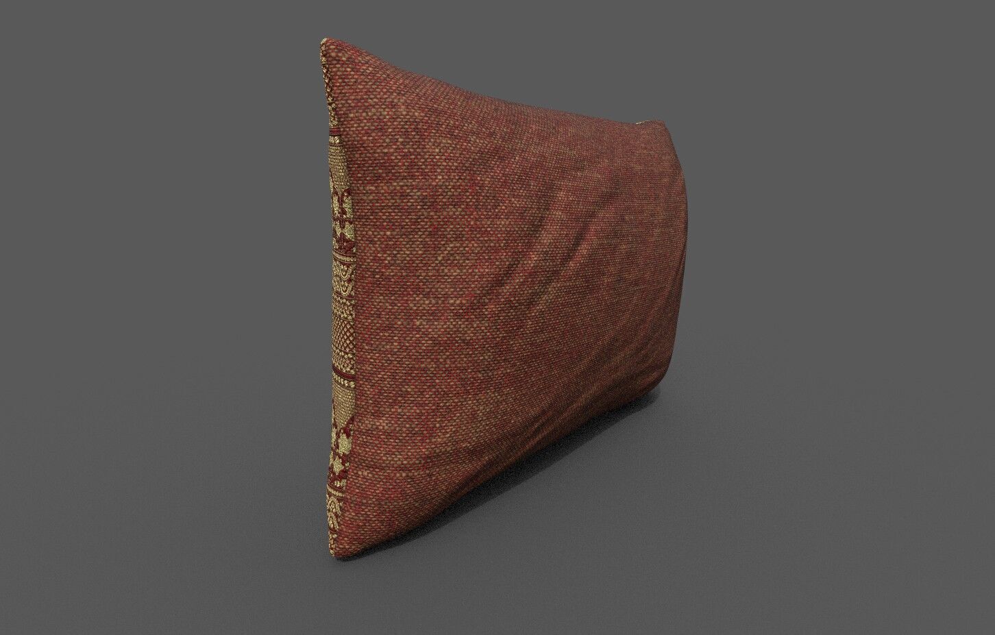 Cushion furniture Low-poly 3D model_3