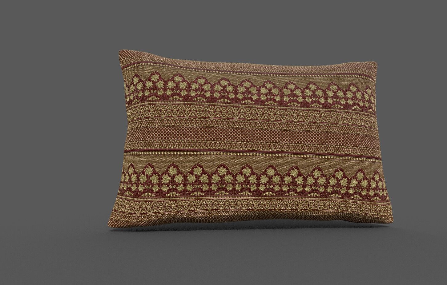Cushion furniture Low-poly 3D model_1