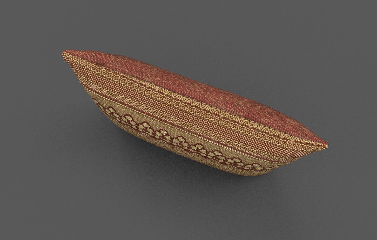 Cushion furniture Low-poly 3D model_4