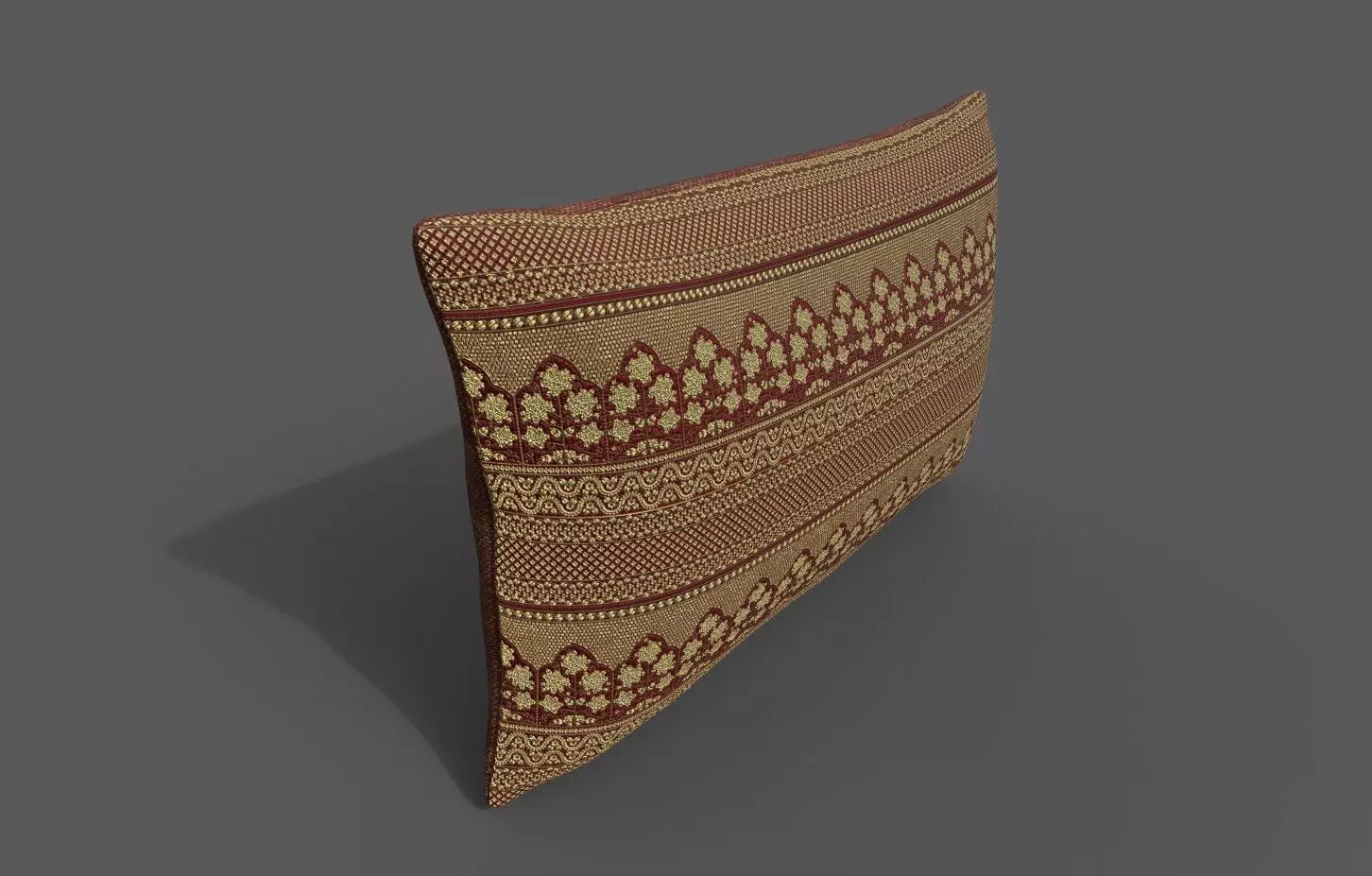 Cushion furniture Low-poly 3D model_0