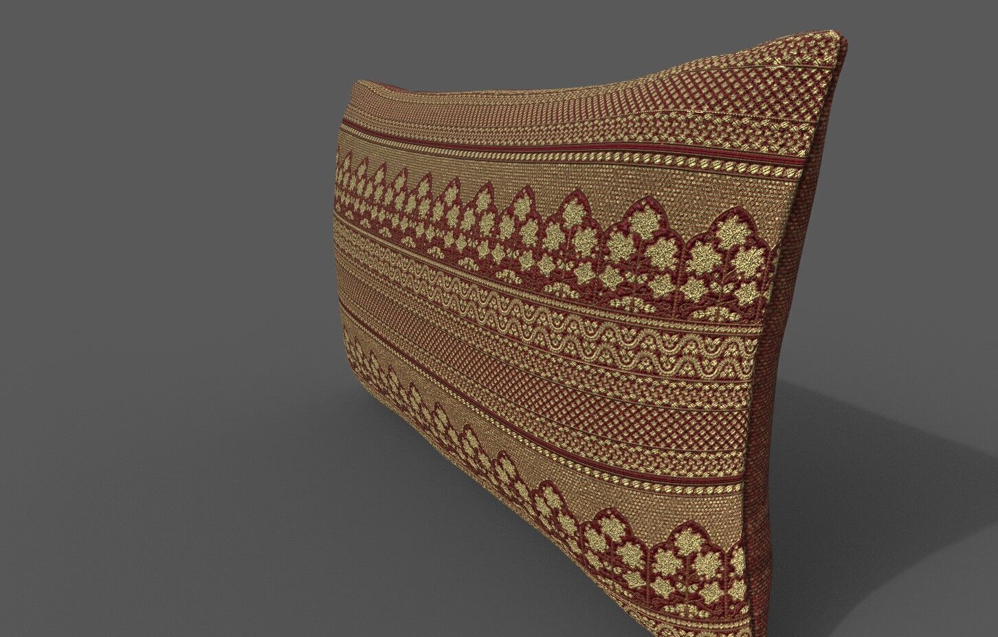 Cushion furniture Low-poly 3D model_2