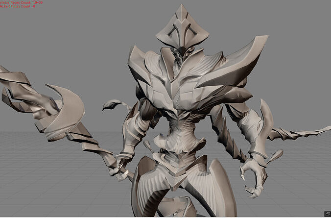 Zhask Crystallized Predator Low-poly 3D model
