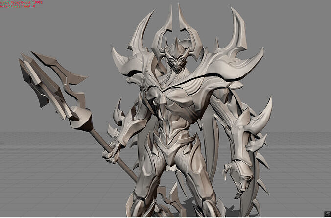 Zhask Bone Flamen Low-poly 3D model