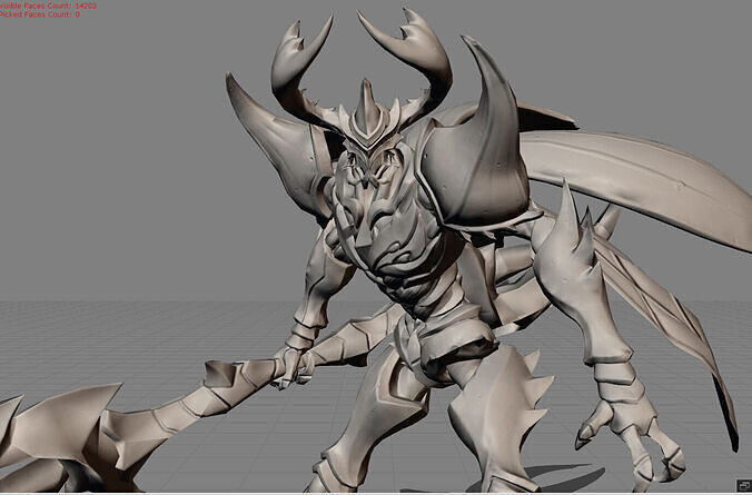 Zhask Extraterrestrial Low-poly 3D model