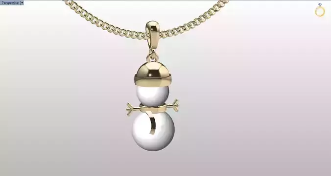 cute snowman charm