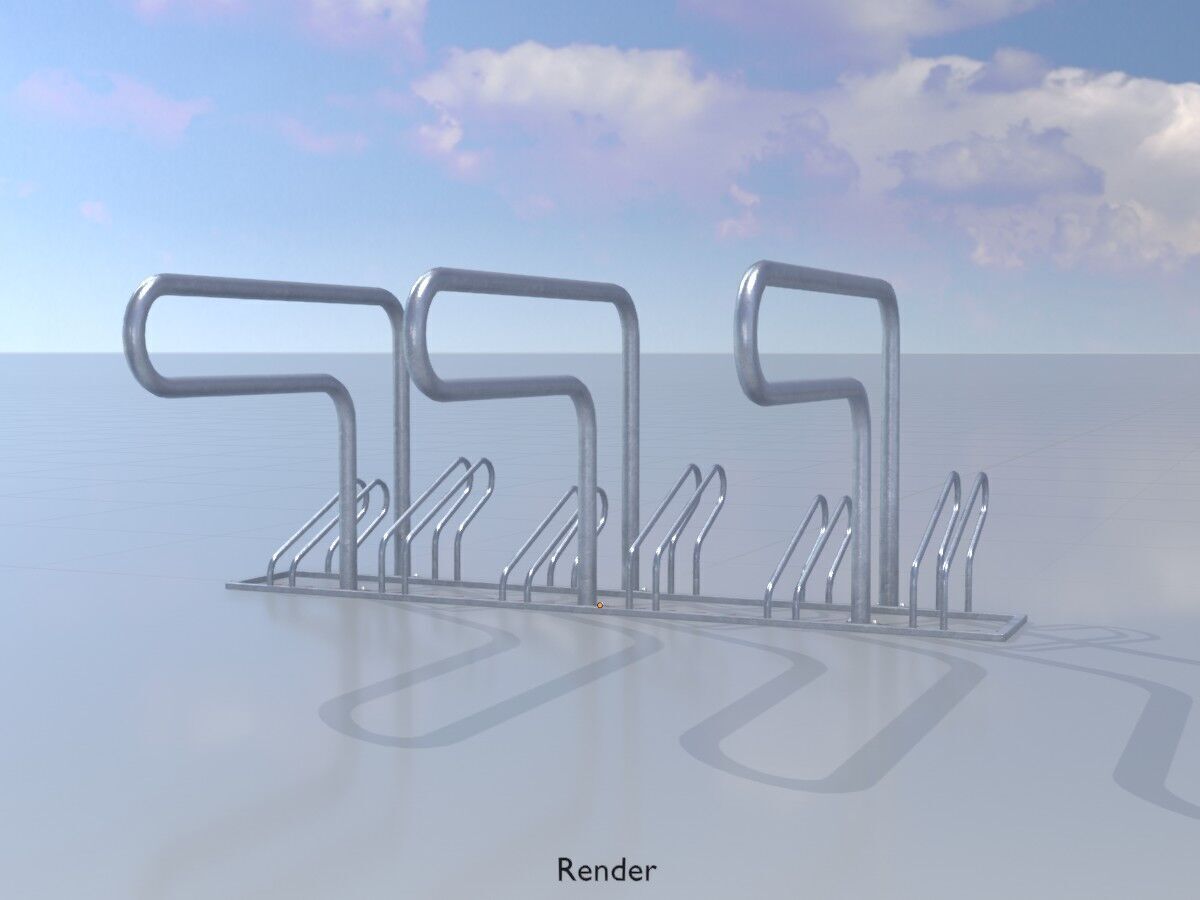 Bicycle Lean-to Parker Version 1 Low-poly 3D model_15