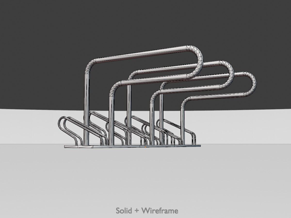 Bicycle Lean-to Parker Version 1 Low-poly 3D model_10