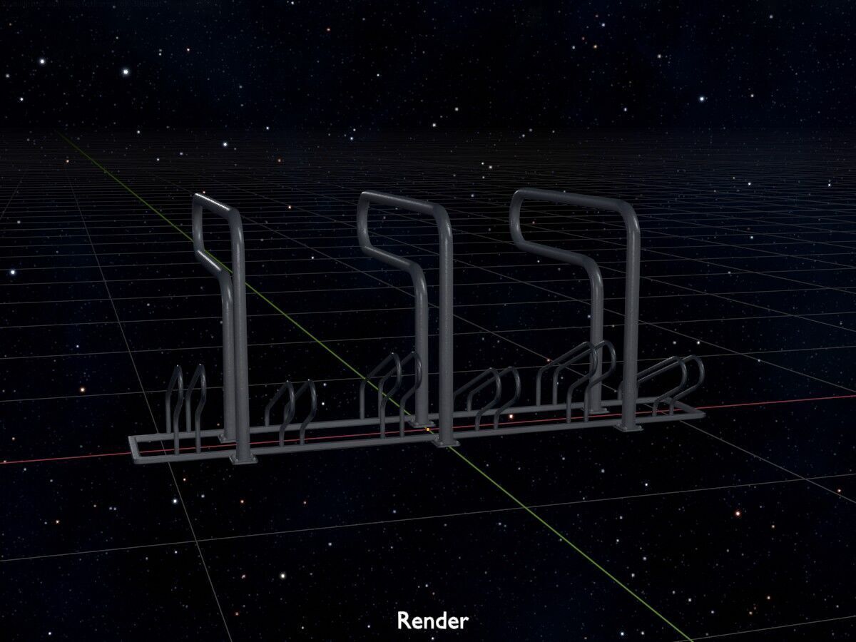 Bicycle Lean-to Parker Version 1 Low-poly 3D model_17