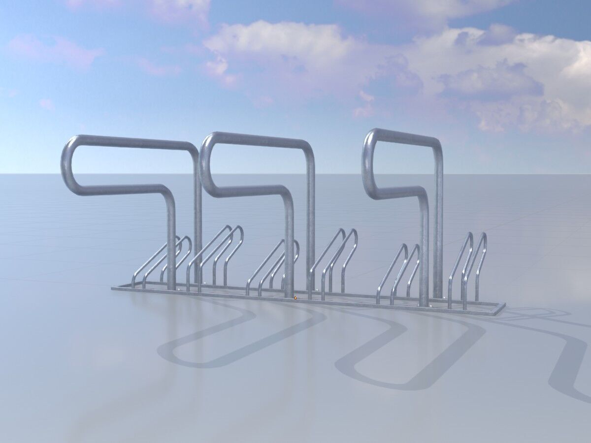 Bicycle Lean-to Parker Version 1 Low-poly 3D model_2