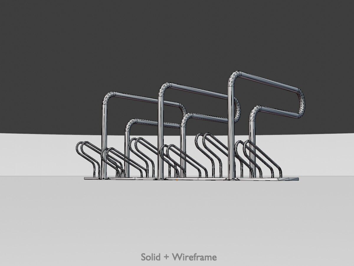 Bicycle Lean-to Parker Version 1 Low-poly 3D model_9