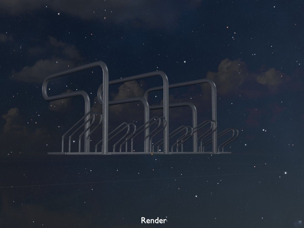 Bicycle Lean-to Parker Version 1 Low-poly 3D model_20