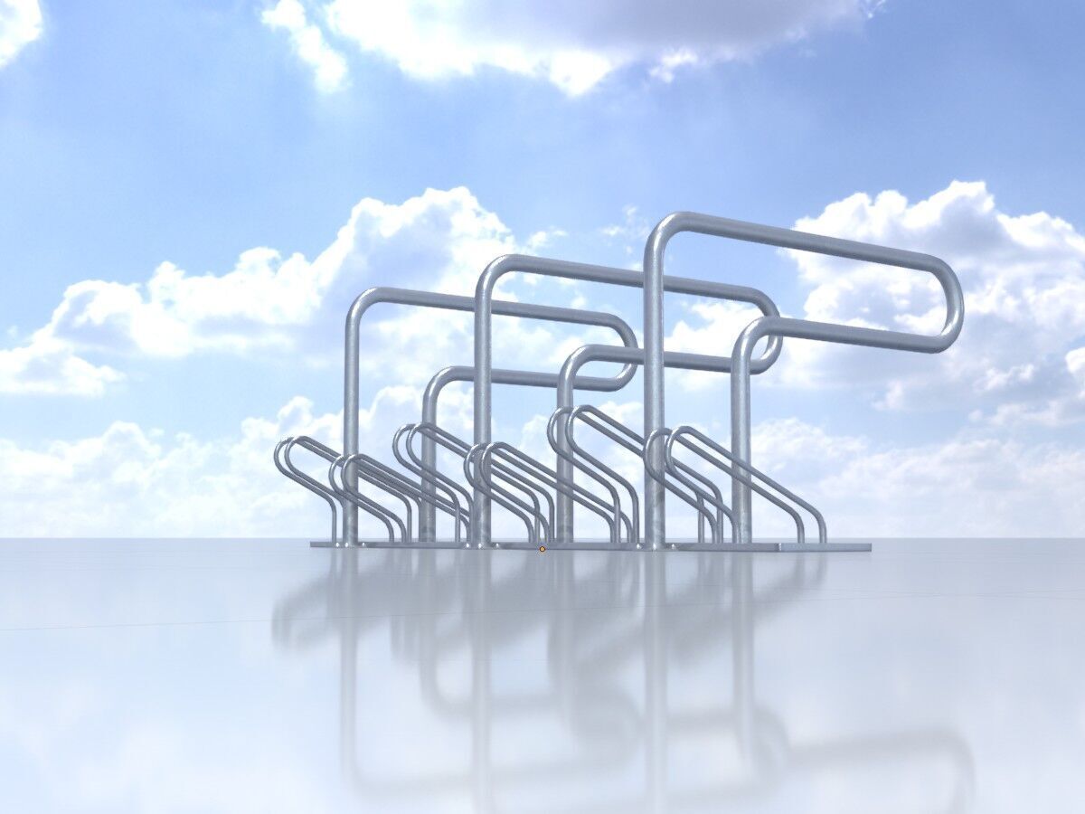 Bicycle Lean-to Parker Version 1 Low-poly 3D model_13