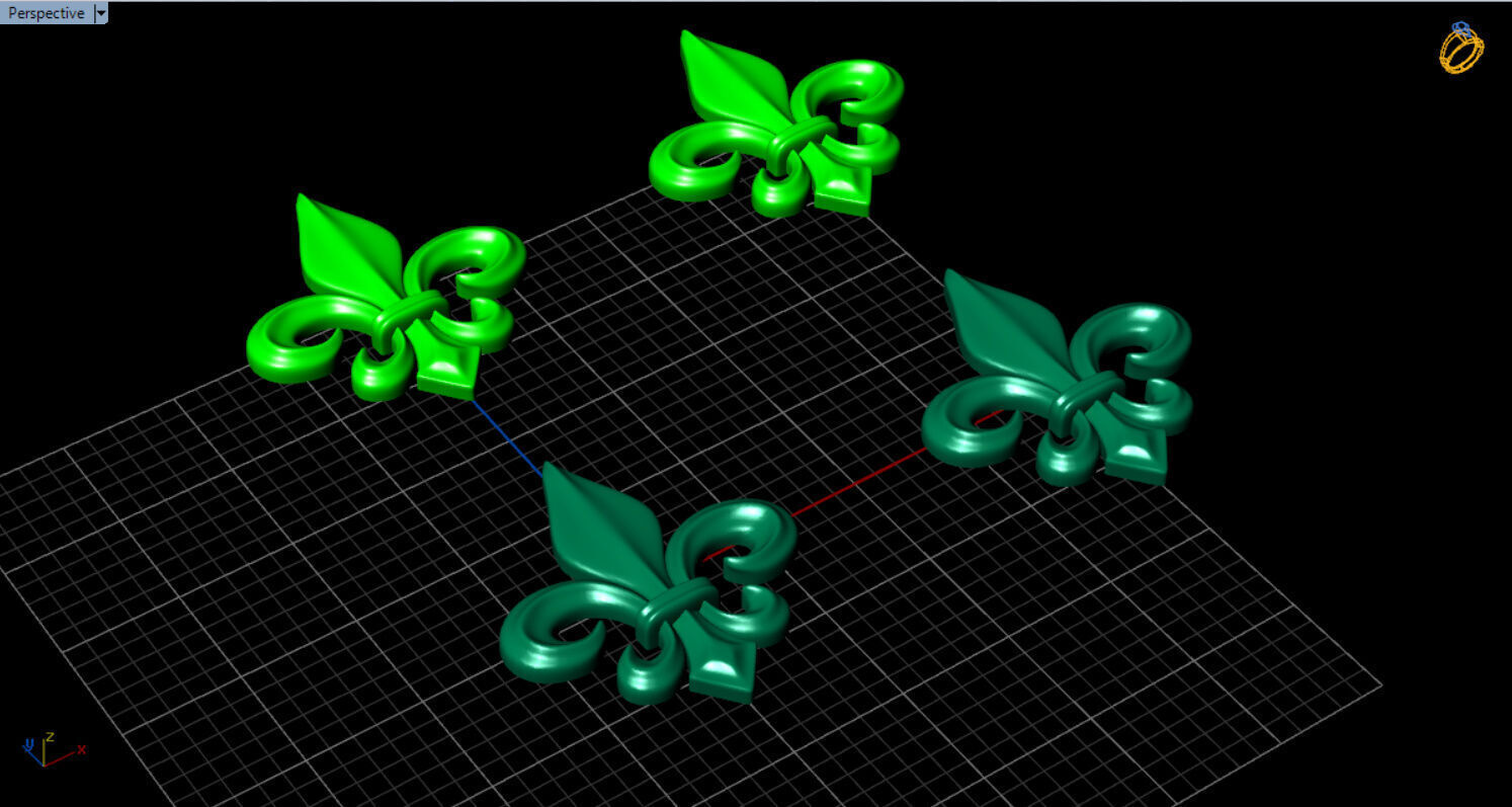 fleur de lis earrings Free 3D print model_28