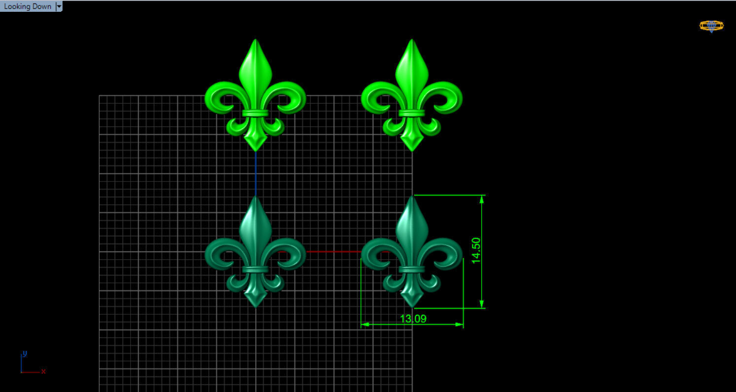 fleur de lis earrings Free 3D print model_4