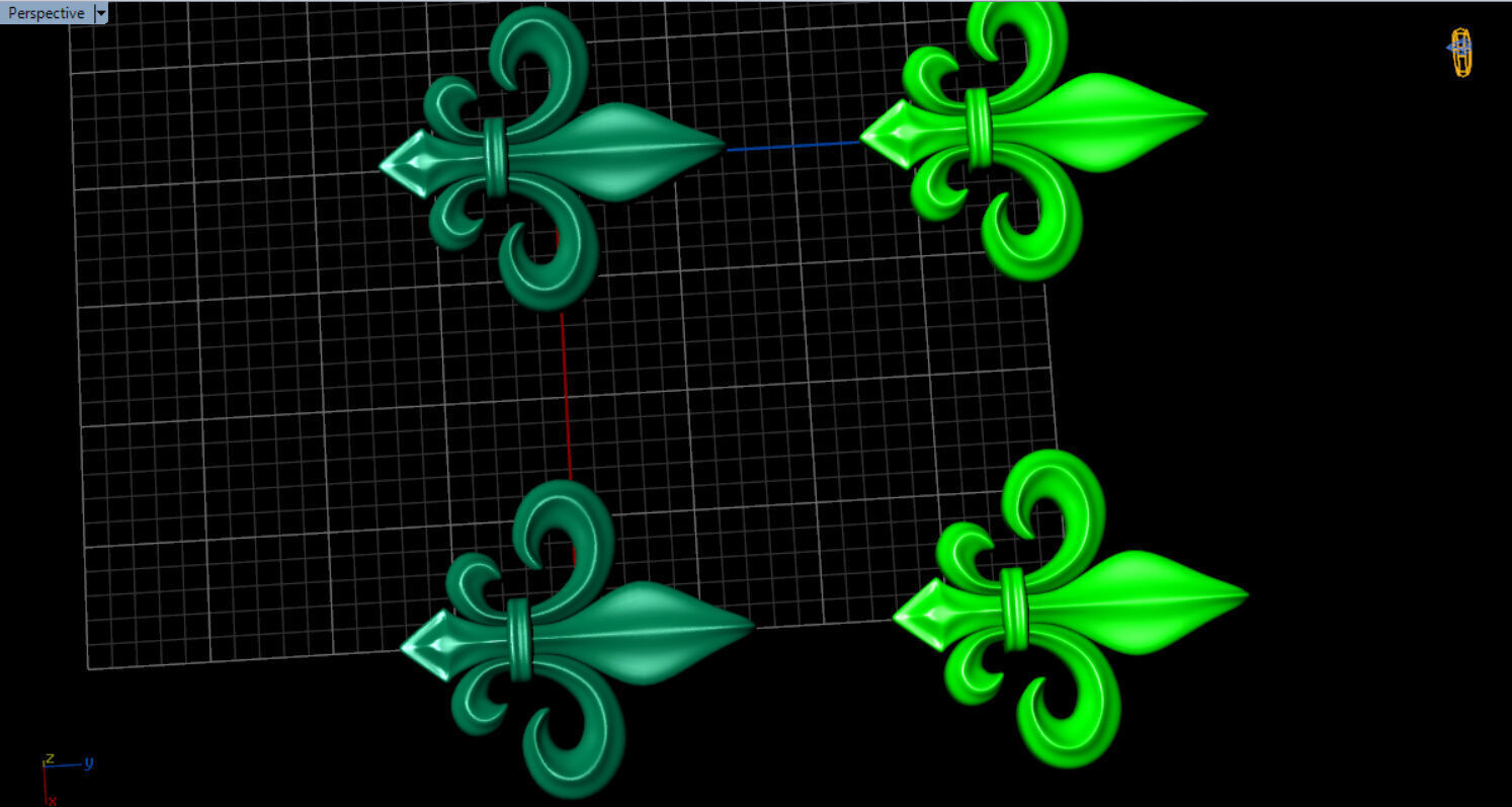 fleur de lis earrings Free 3D print model_23