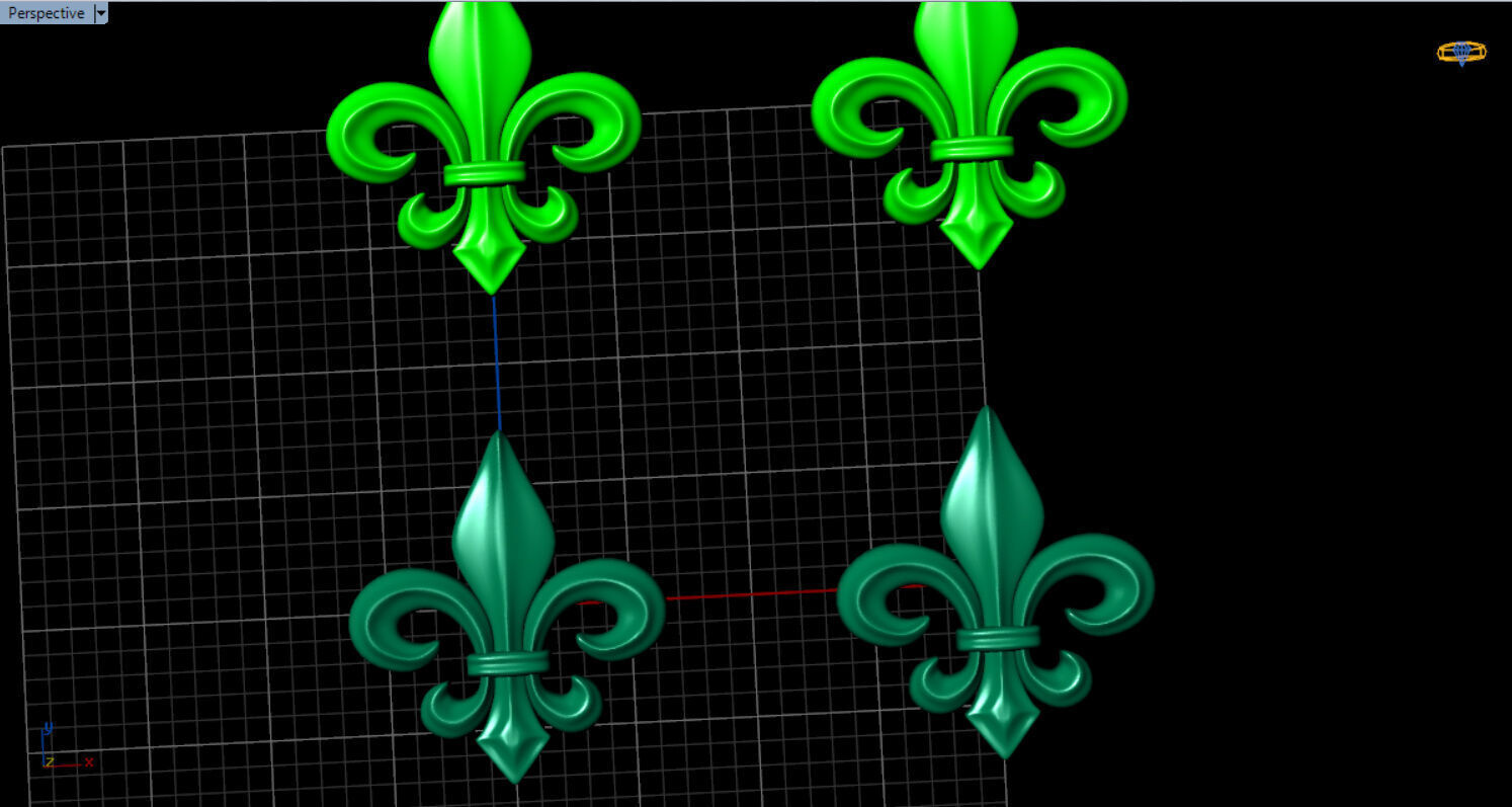 fleur de lis earrings Free 3D print model_25