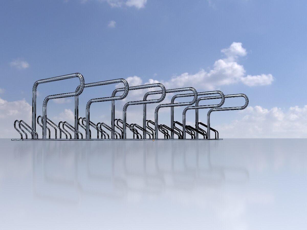 Bicycle Lean-to Parker Version 2 Low-poly 3D model_6