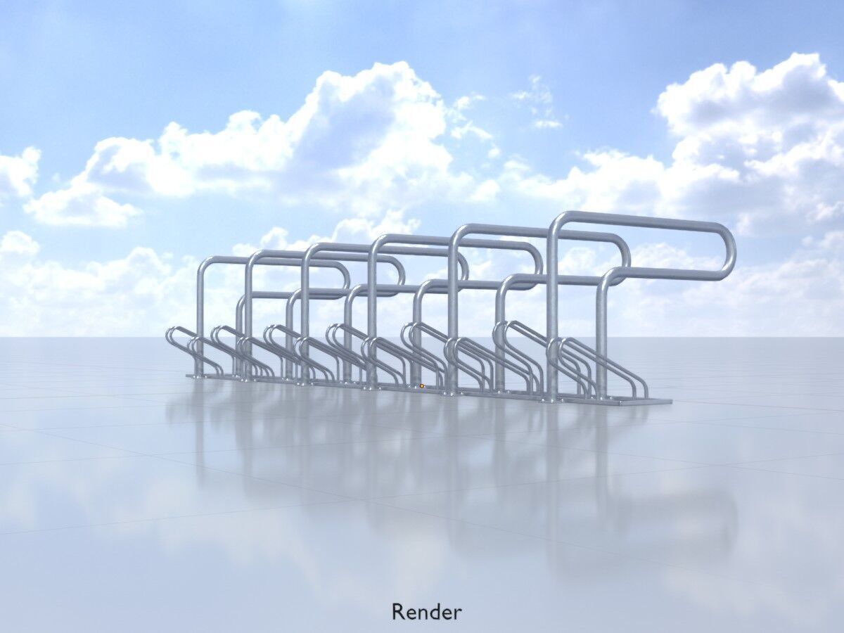 Bicycle Lean-to Parker Version 2 Low-poly 3D model_13