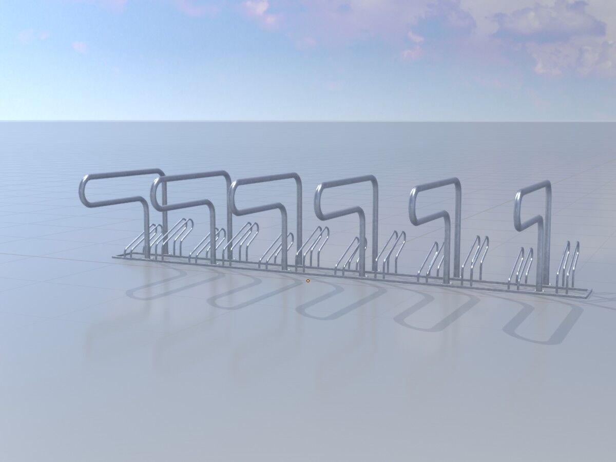 Bicycle Lean-to Parker Version 2 Low-poly 3D model_3