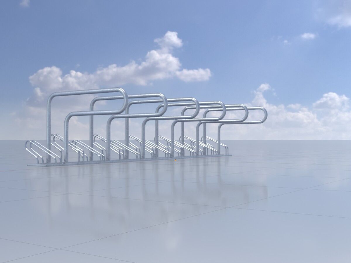 Bicycle Lean-to Parker Version 2 Low-poly 3D model_2