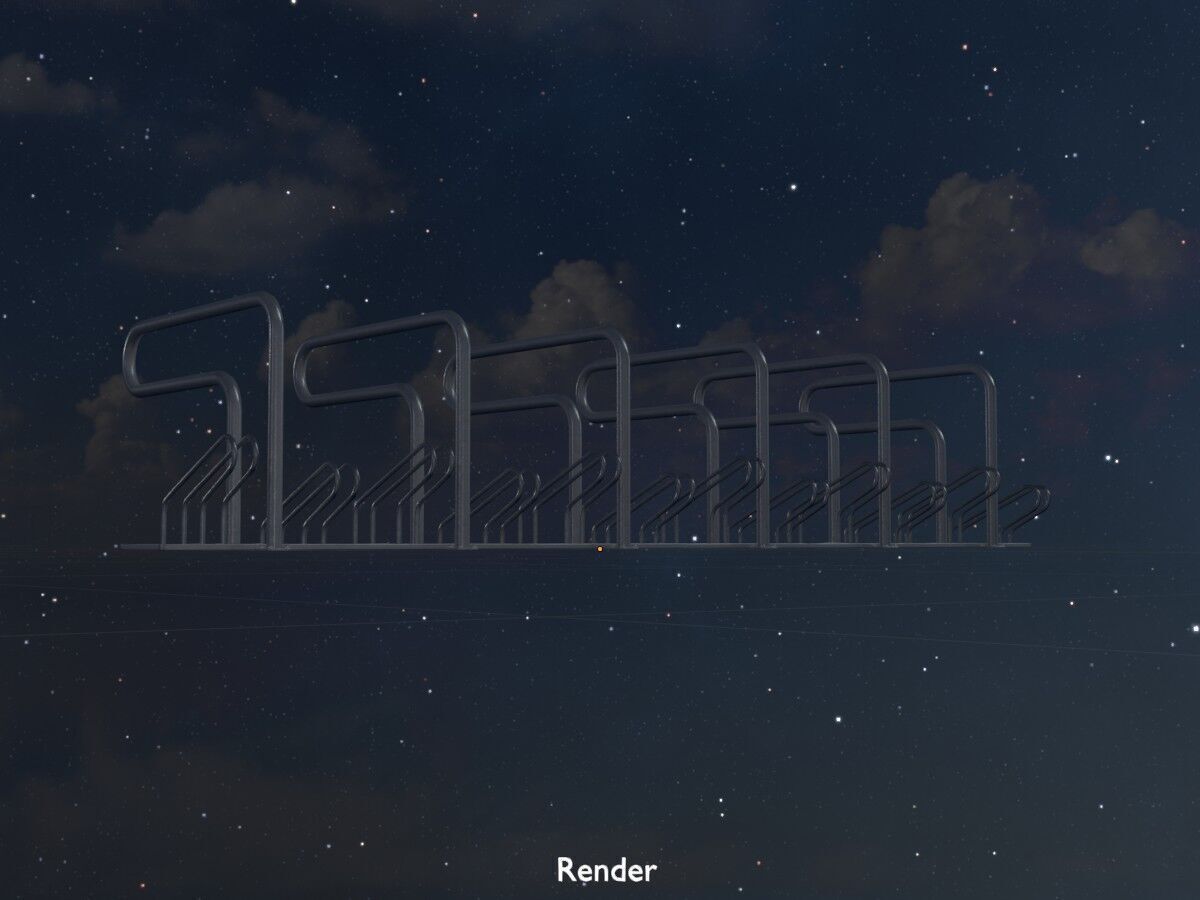 Bicycle Lean-to Parker Version 2 Low-poly 3D model_20