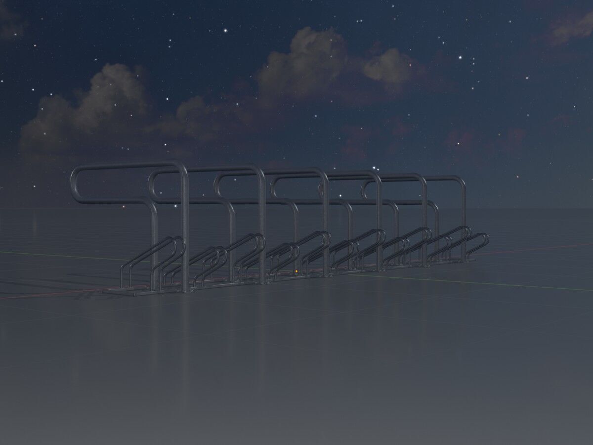 Bicycle Lean-to Parker Version 2 Low-poly 3D model_4