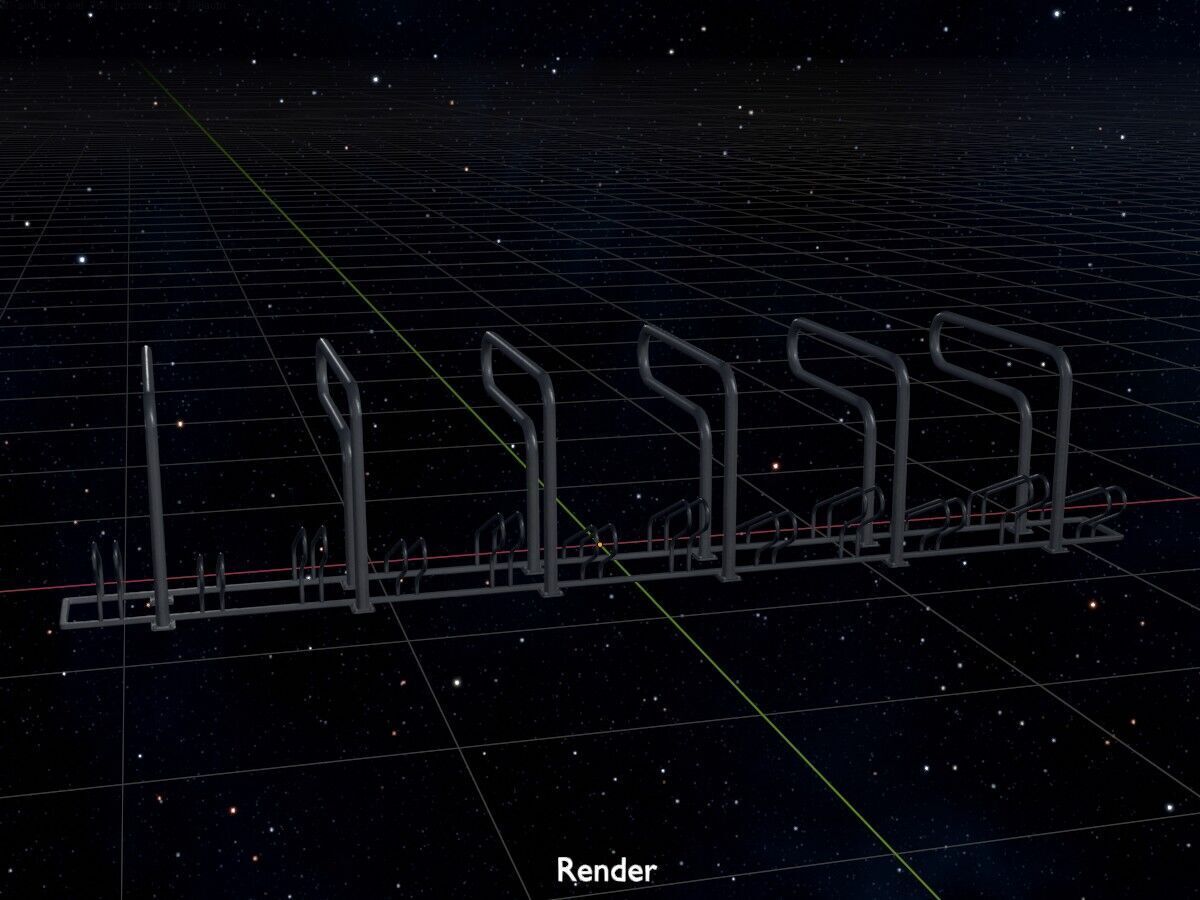 Bicycle Lean-to Parker Version 2 Low-poly 3D model_17