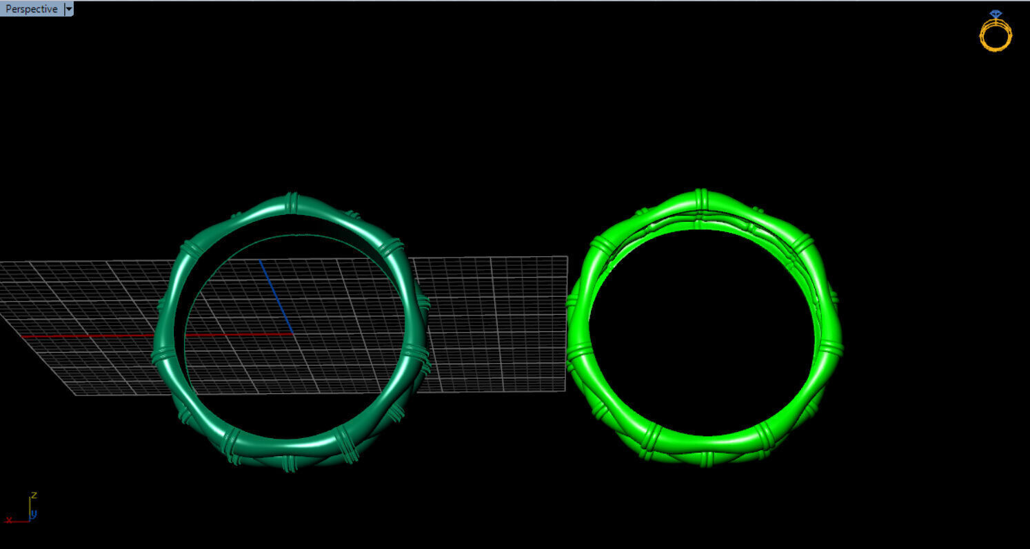 light weight bamboo ring  3D print model_43