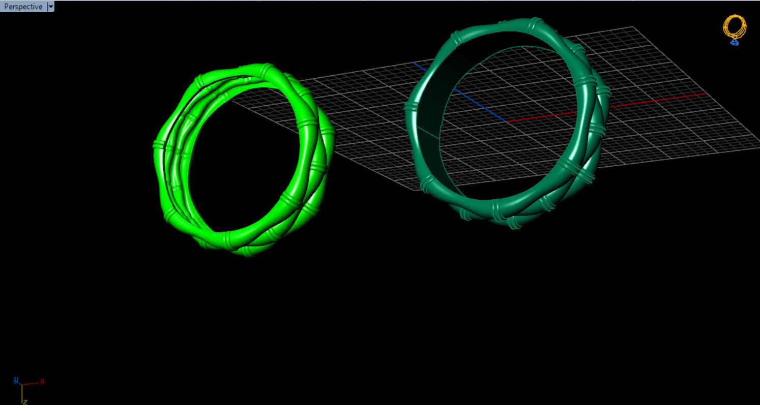 light weight bamboo ring  3D print model_25