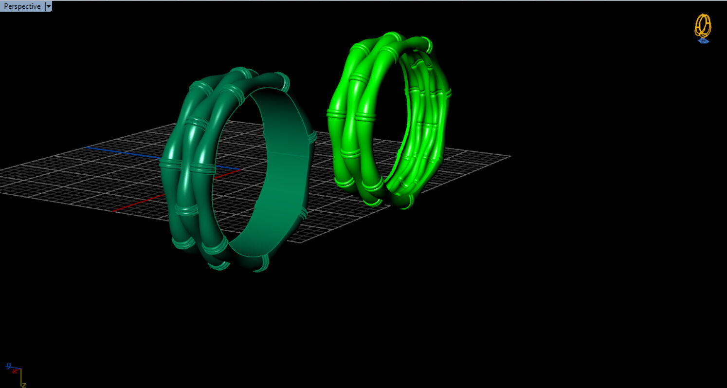 light weight bamboo ring  3D print model_37