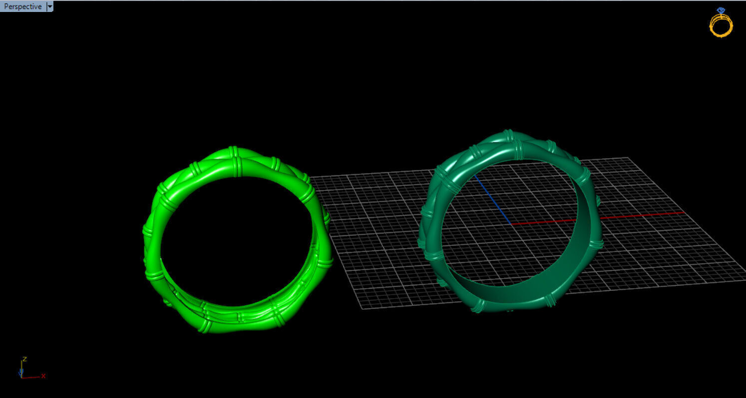 light weight bamboo ring  3D print model_9