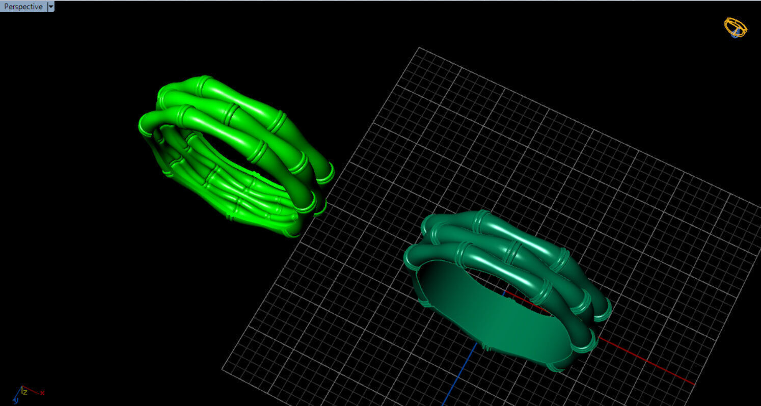 light weight bamboo ring  3D print model_32