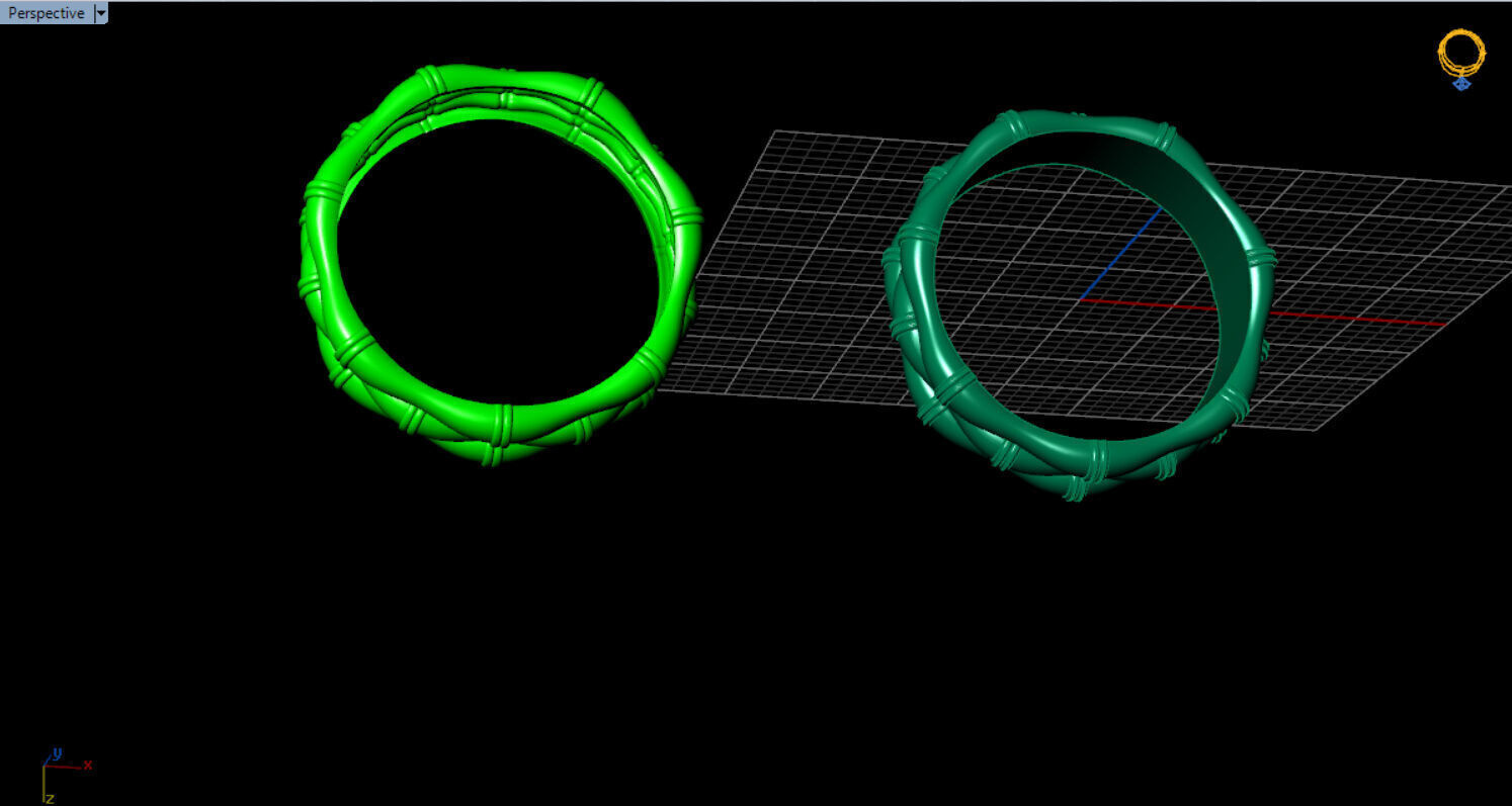 light weight bamboo ring  3D print model_26