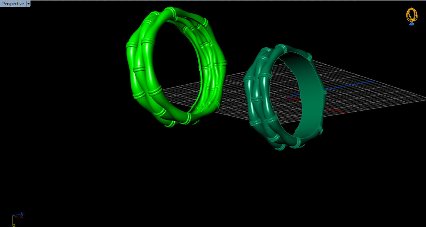 light weight bamboo ring  3D print model_27