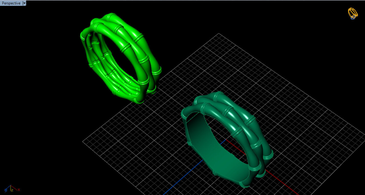 light weight bamboo ring  3D print model_33