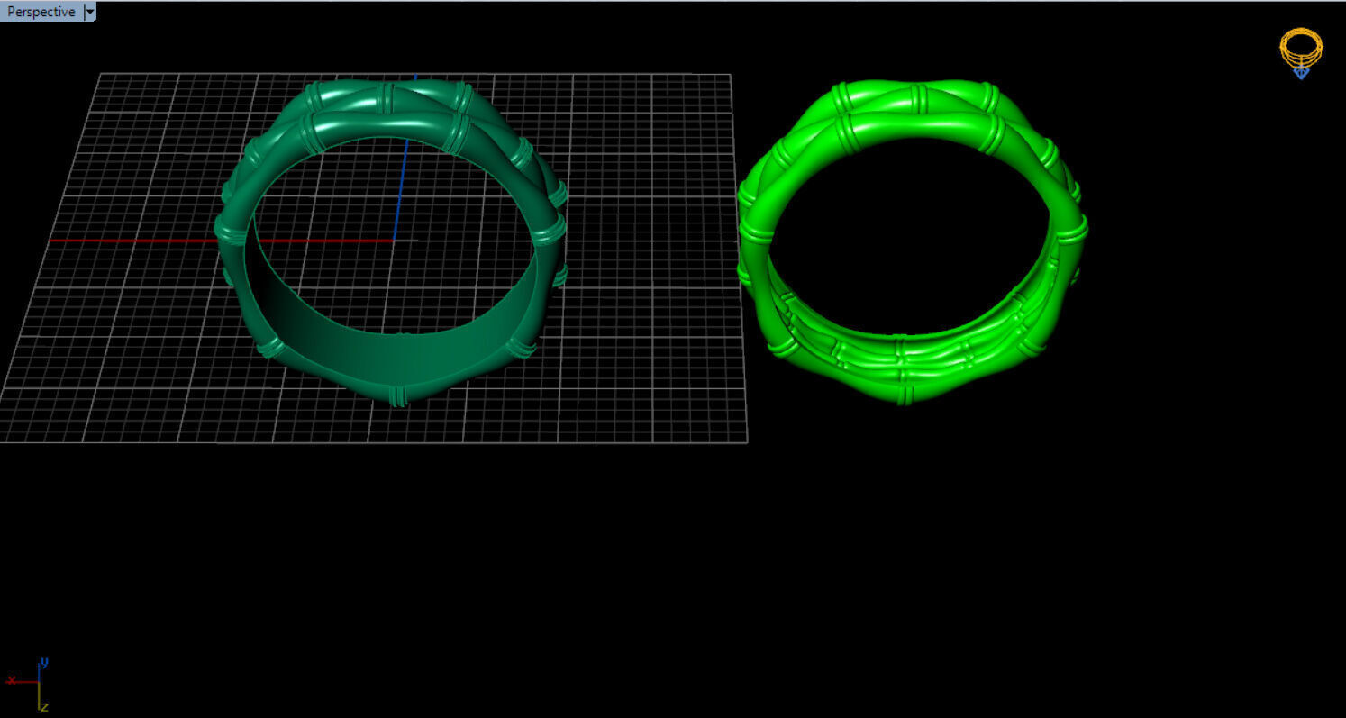 light weight bamboo ring  3D print model_19