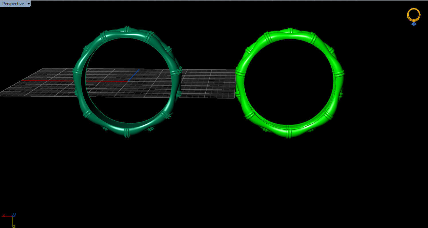 light weight bamboo ring  3D print model_20