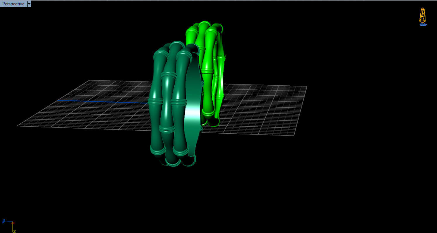 light weight bamboo ring  3D print model_36