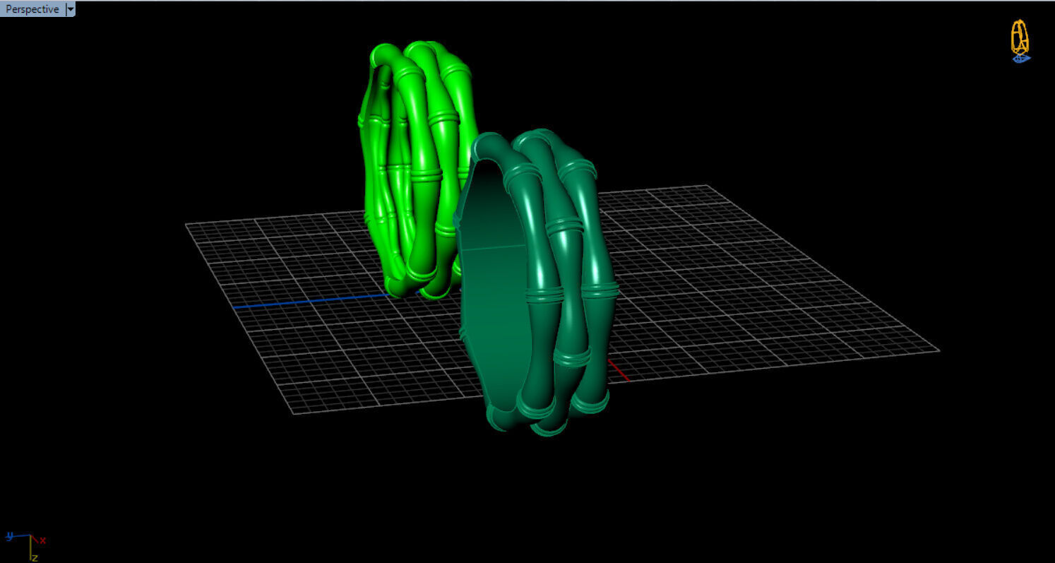light weight bamboo ring  3D print model_35