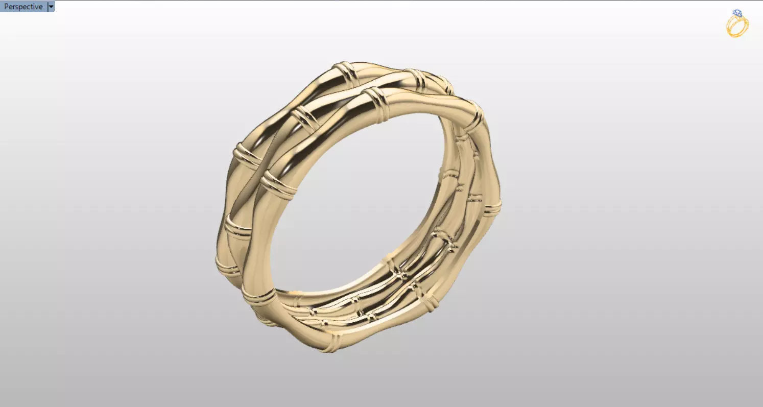 light weight bamboo ring  3D print model_0