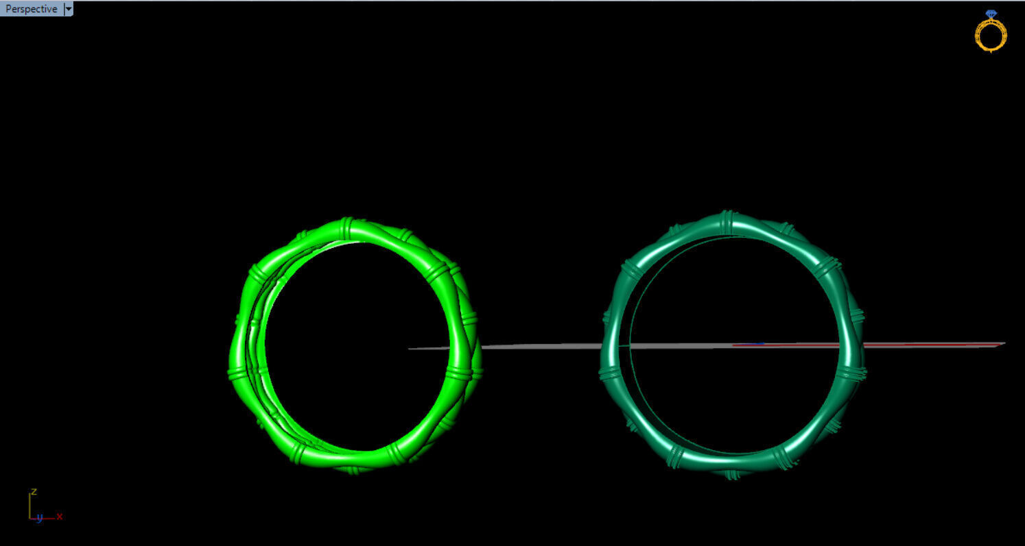 light weight bamboo ring  3D print model_10