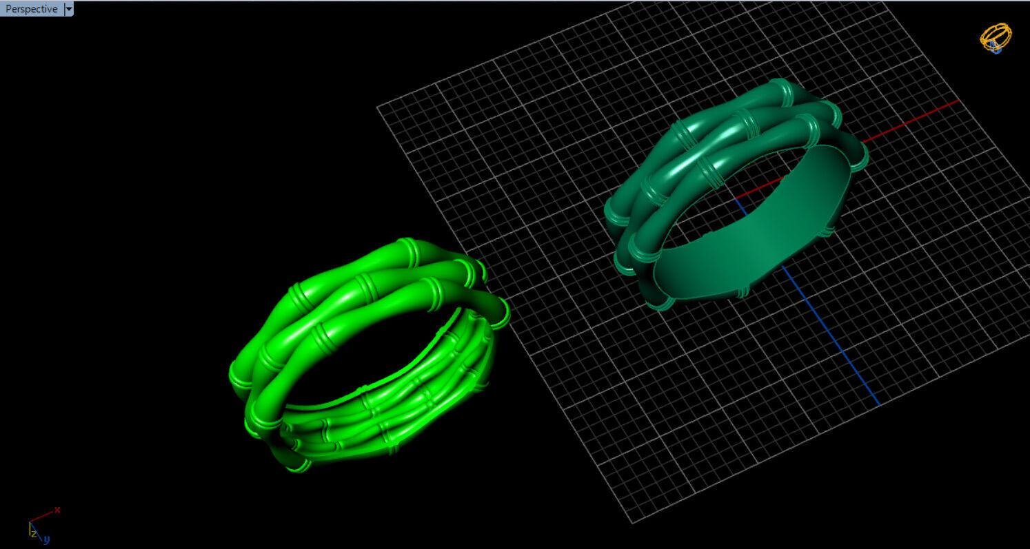 light weight bamboo ring  3D print model_30