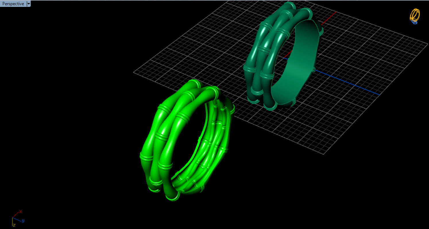 light weight bamboo ring  3D print model_29
